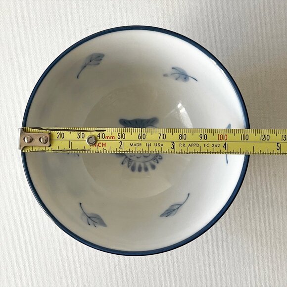 Mino Ware Cute Owl Bowl Blue and White Porcelain Japan - Picture 7 of 8